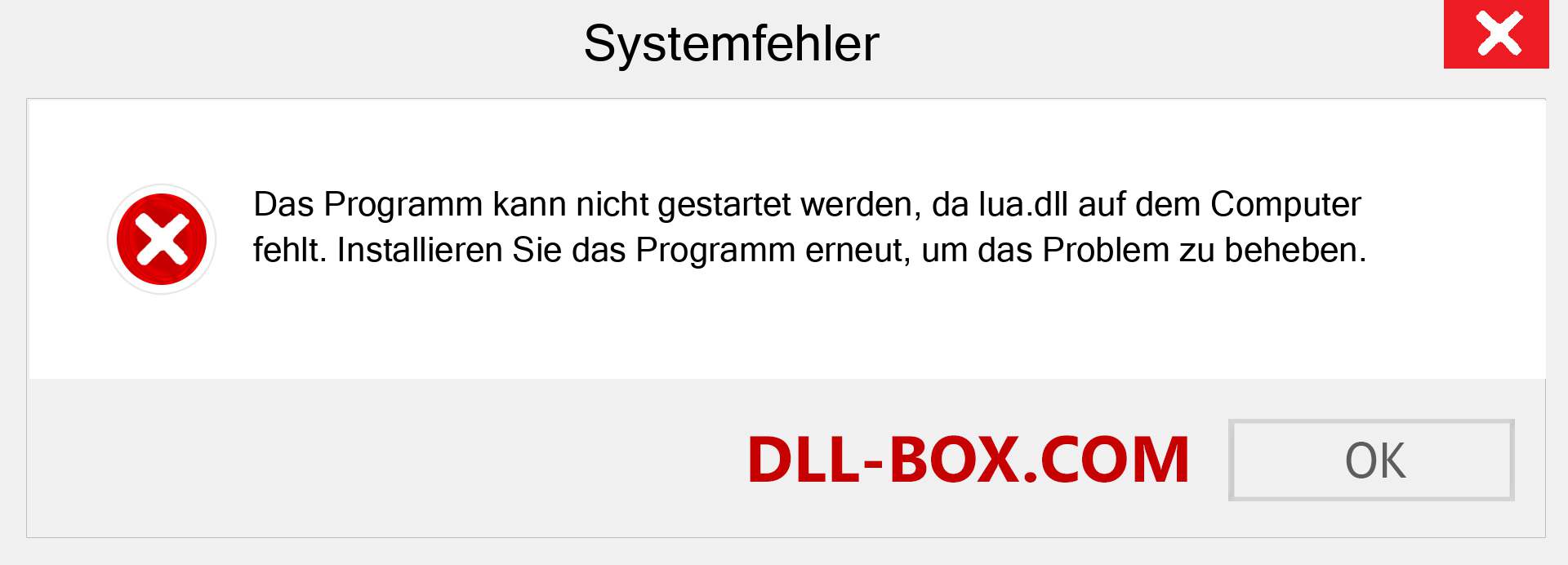 lua.dll-Datei fehlt?. Download für Windows 7, 8, 10 - Fix lua dll Missing Error unter Windows, Fotos, Bildern