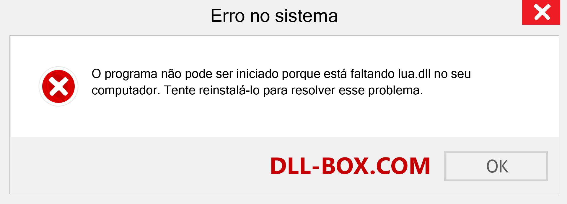 Arquivo lua.dll ausente ?. Download para Windows 7, 8, 10 - Correção de erro ausente lua dll no Windows, fotos, imagens